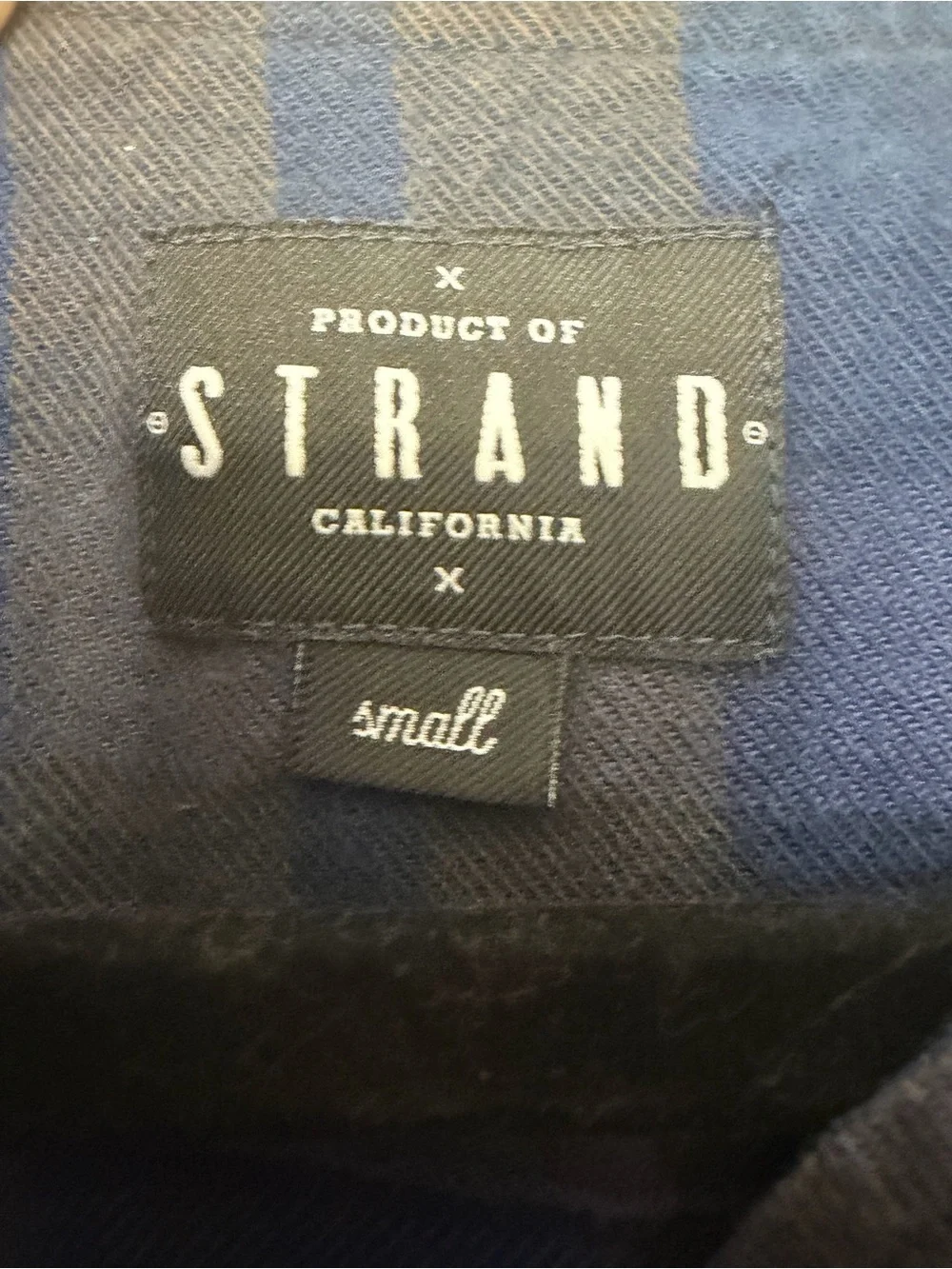 Product of Strand California Blue Plaid Snap Front Cotton jacket